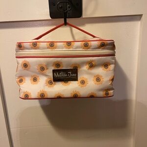 Matilda Jane Floral Cosmetic Bag with Orange Accents